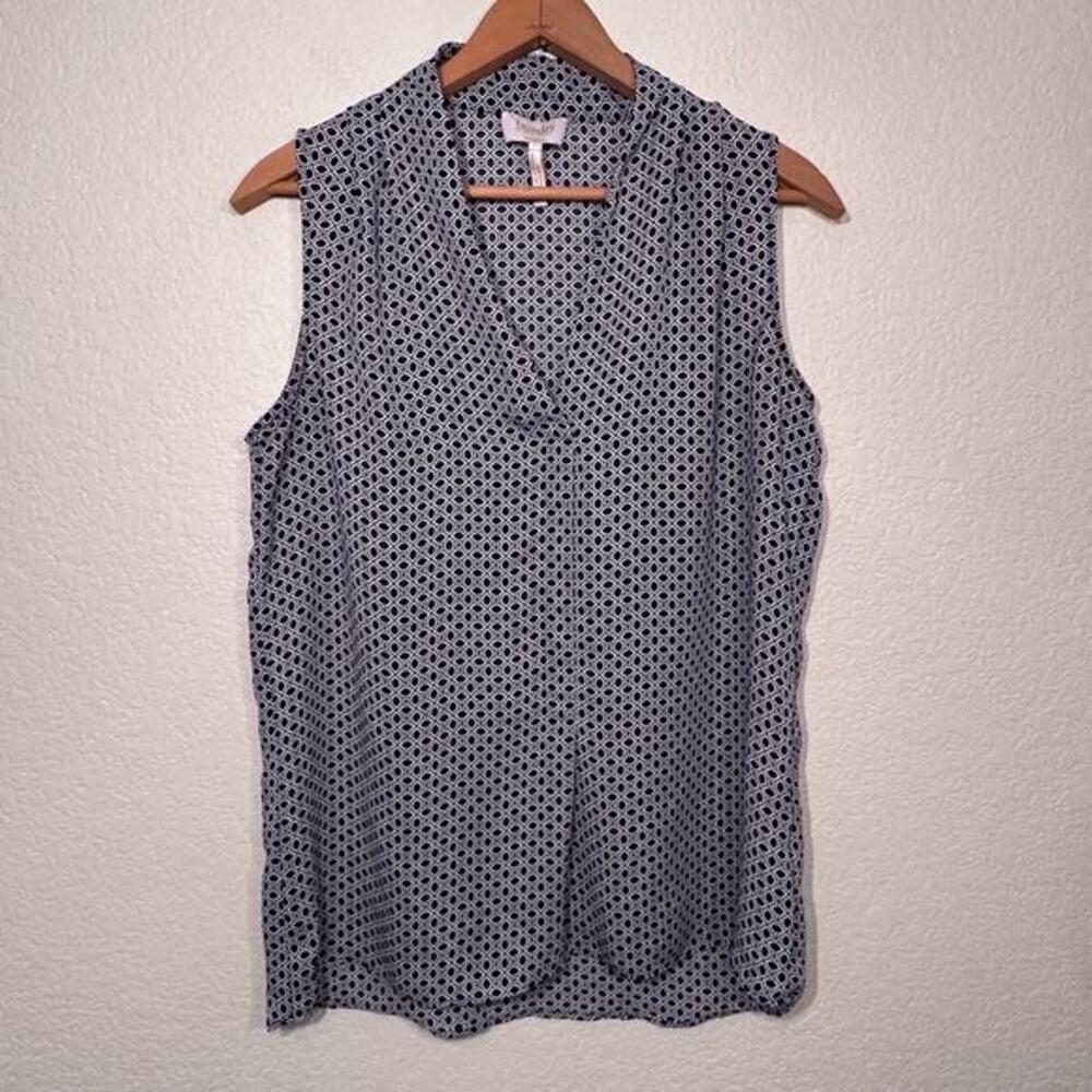 Laundry by Shelli Segal Geometric‎ Sleeve Tank Top  Sz Small